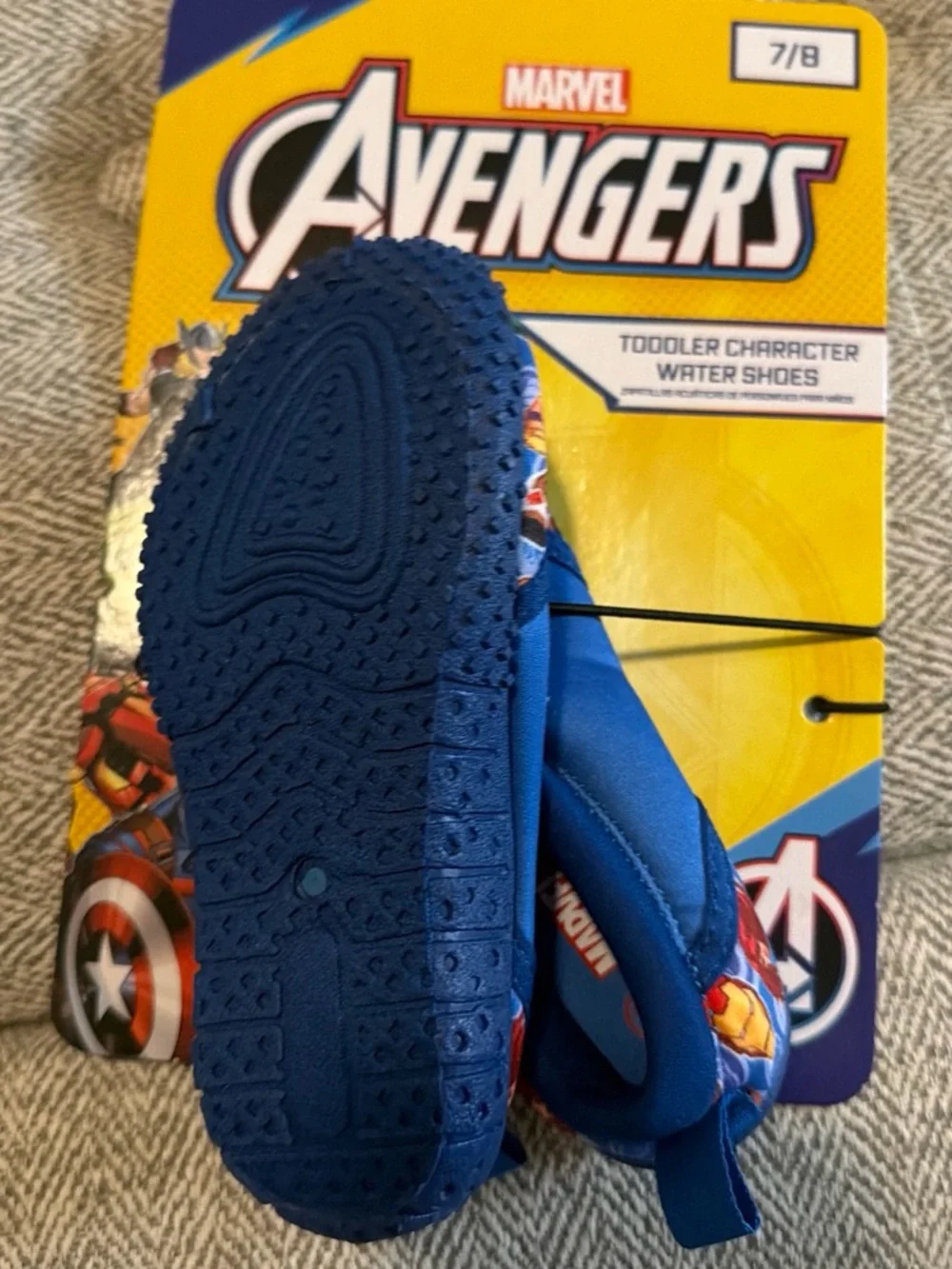 Marvel Avengers Kids Blue Red Multicolor Slip-On Water Shoes